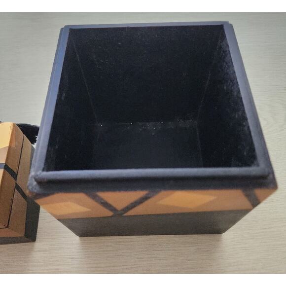 Nesting Boxes-Set of 3-Black & Gold Decoupage-Tassels - Picture 11 of 14